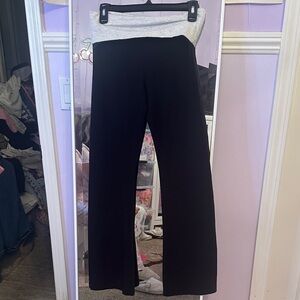 Victoria's Secret Black and Gray Love Wide Leg Pants